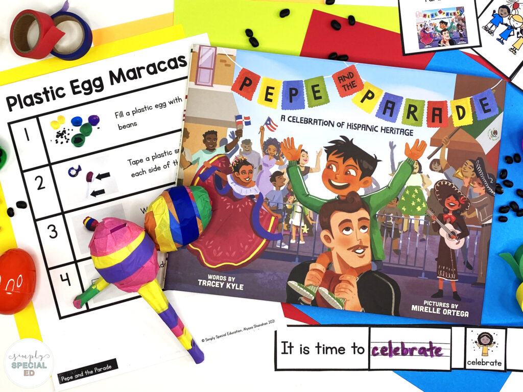 Here are 5 of my favorite books for celebrating Hispanic Heritage Month in your special education classroom. (and a free book companion!)