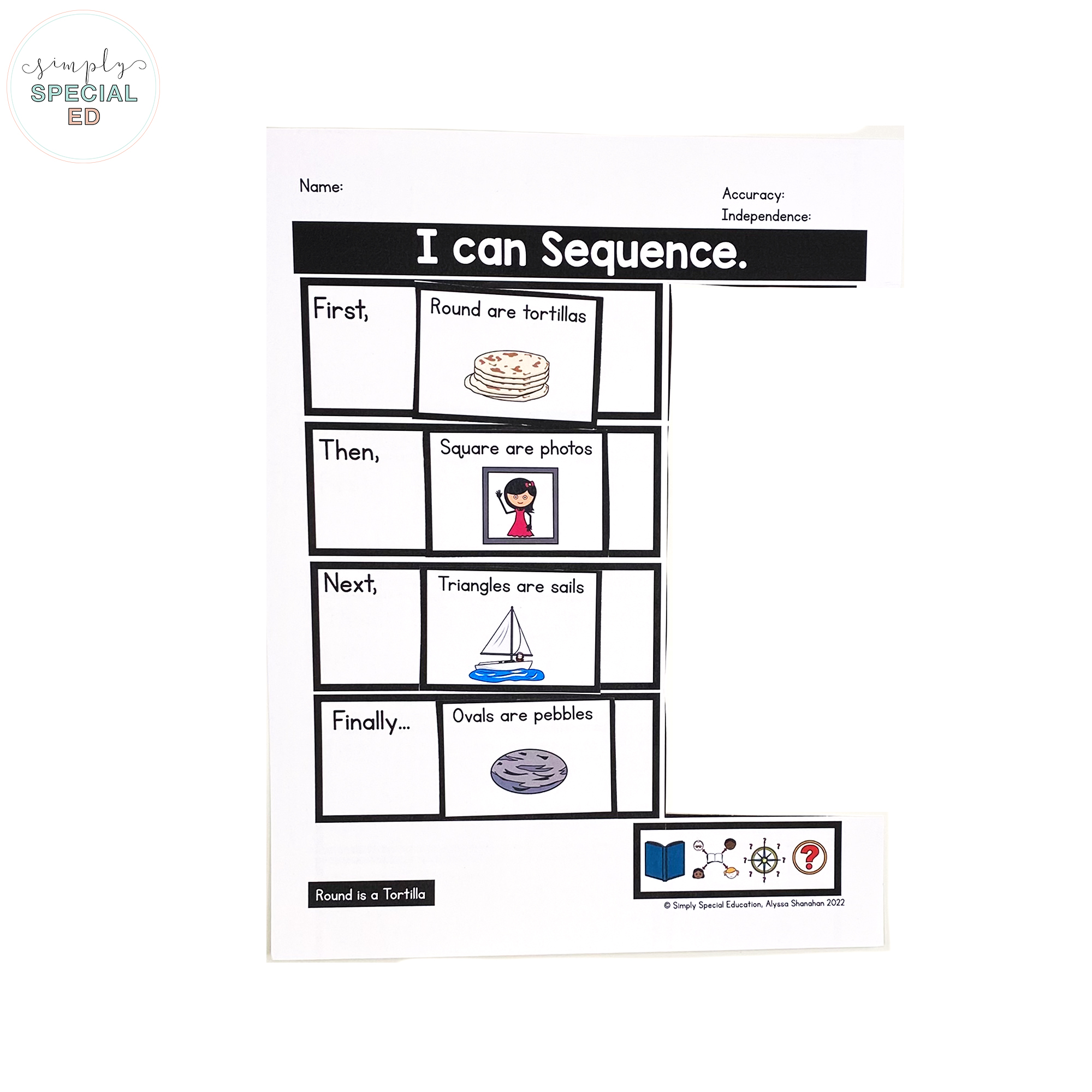 Round is a Tortilla by Roseann Greenfield Thong is a great book to connect to math about shapes in real life! Grab the free book companion.