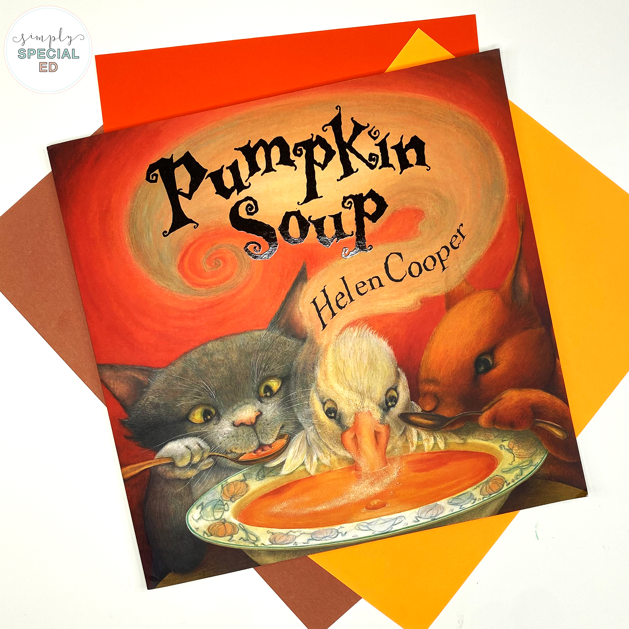 Let’s take a look at some adapted activities included in the Pumpkin Soup Book Companion for your special education classroom.