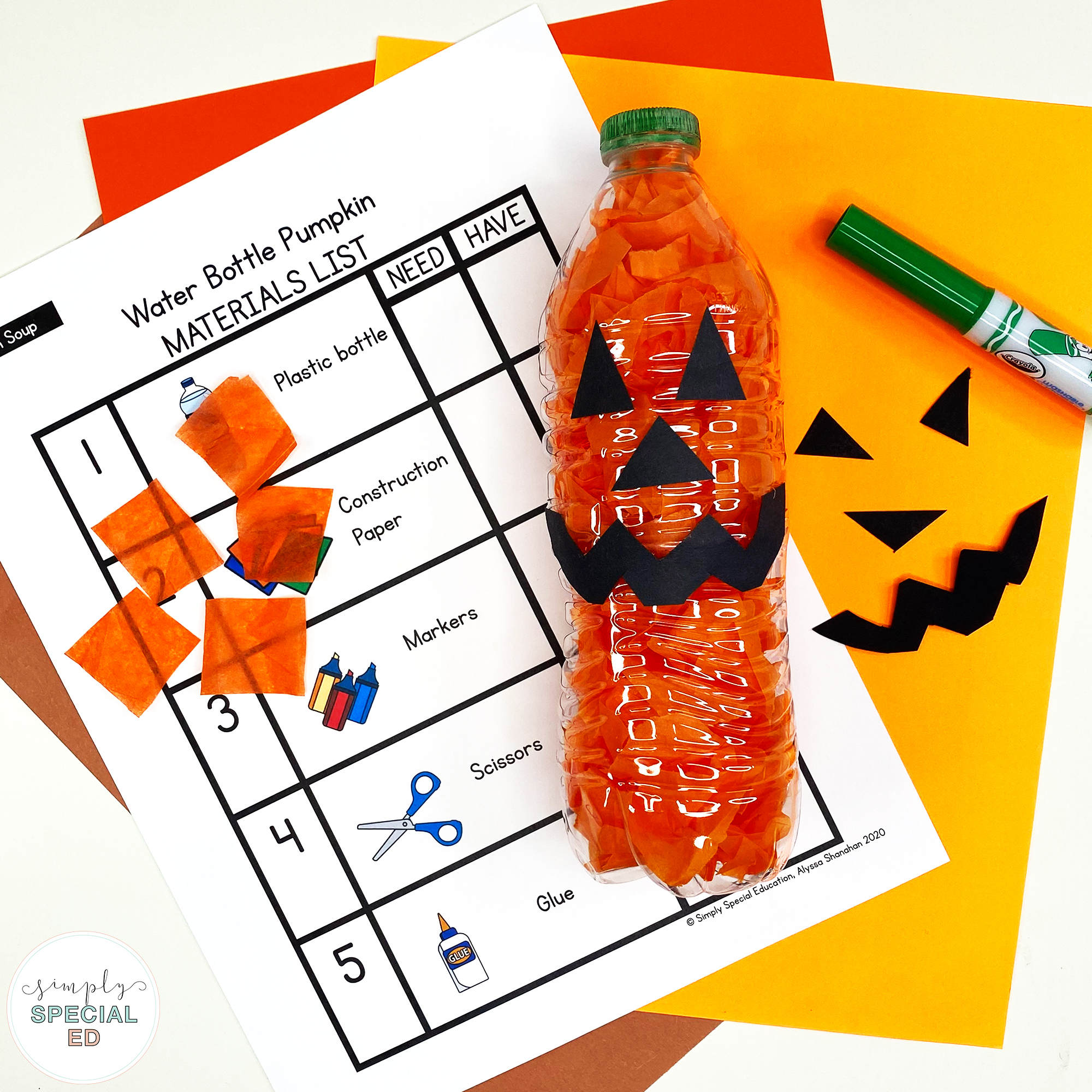 Let’s take a look at some adapted activities included in the Pumpkin Soup Book Companion for your special education classroom.