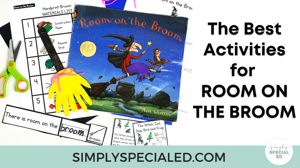 The best book activities! 5 adapted and differentiated activities that you can do for the popular read aloud, Room on the Broom.