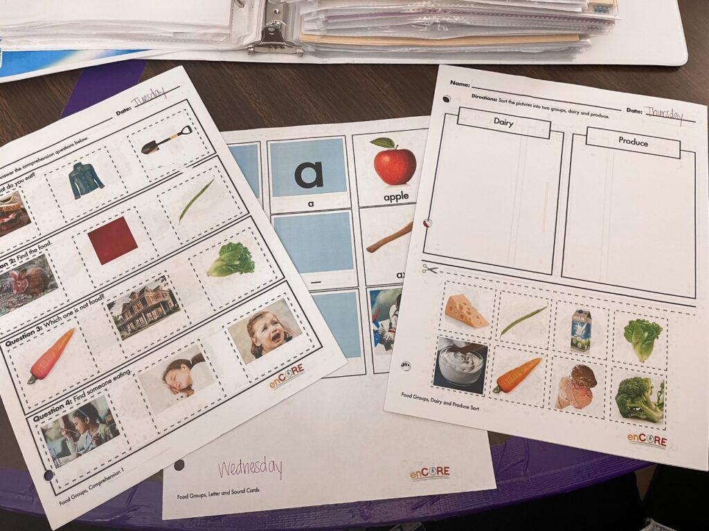 teachtown encore lesson materials.