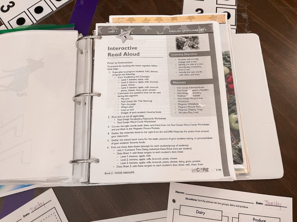 teachtown encore script and lesson plan