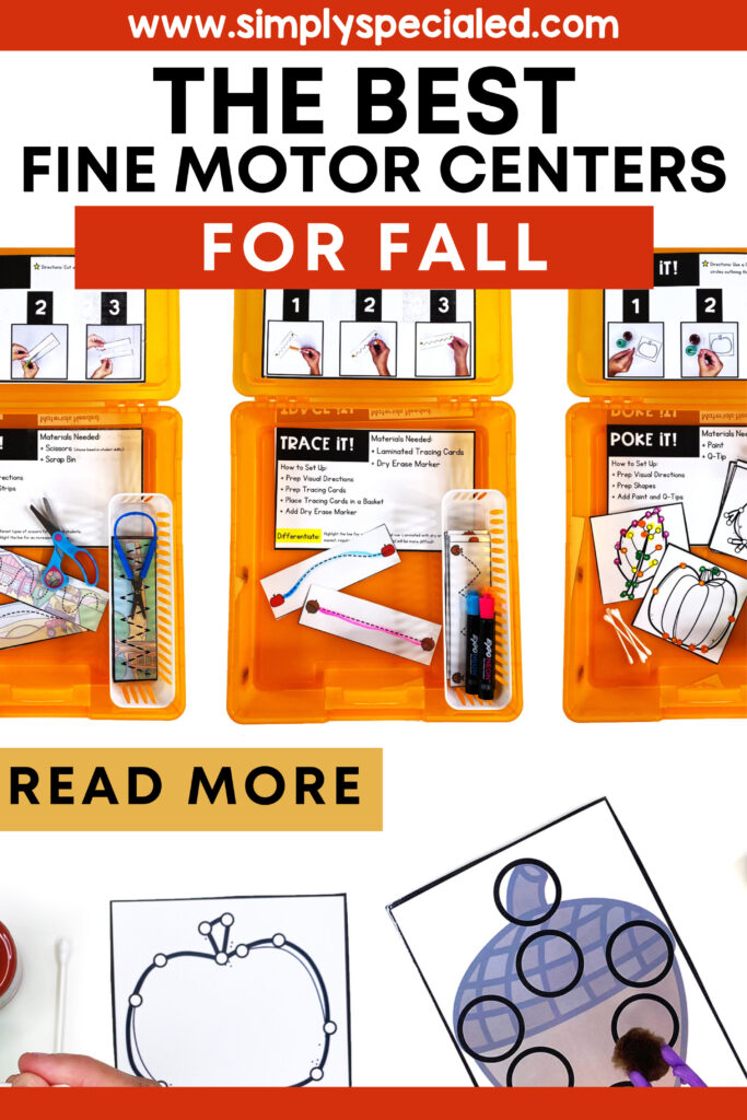 Simple Fine Motor Centers are the perfect way to implement fine motor activities to your classroom in a structured way!