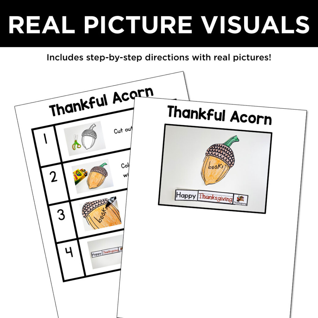 Thankful is the perfect read aloud book for thanksgiving. Learn about adapted activities for Thankful for your special education classroom.
