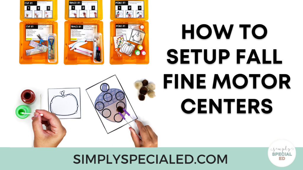 Simple Fine Motor Centers are the perfect way to implement fine motor activities to your classroom in a structured way!