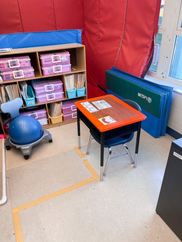 furniture to block off calm down center