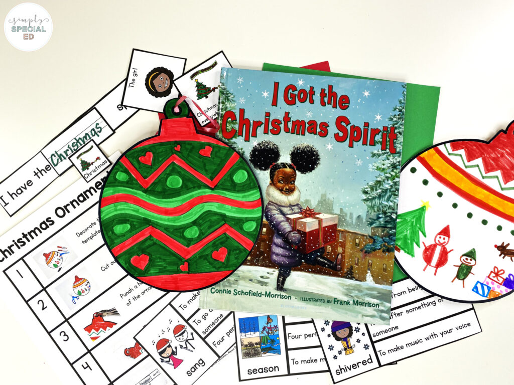 5 Activities for I Got the Christmas Spirit by Connie Shofield- Morrison. All activities are adapted for special education students.