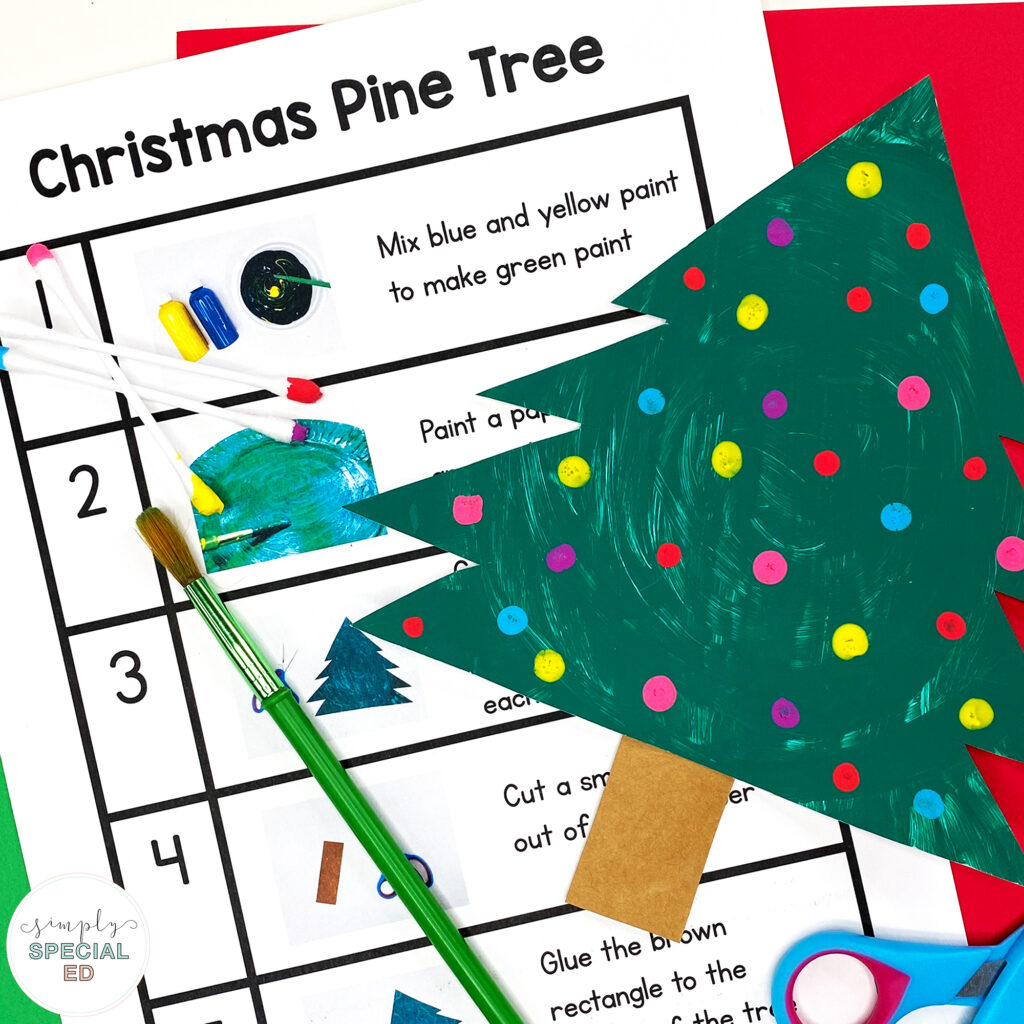 5 adapted activities for the read aloud book Pick a Pine Tree by Patricia Toht.  Activities include visual directions for special education.