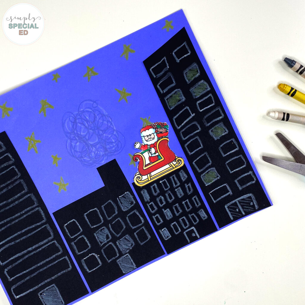 5 book activities for Santa in the City for your special education classroom. The activities are adapted for special education.