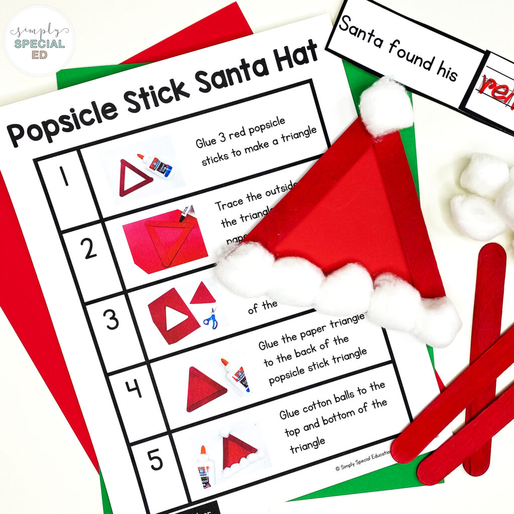 5 Activities for Santa's Lost Reindeer a popular and funny book about Christmas. All book activities are adapted for special ed.