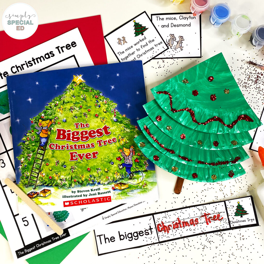 5 Adapted activities for the classic book, the Biggest Christmas Tree ever. These activities are adapted for your special education class.