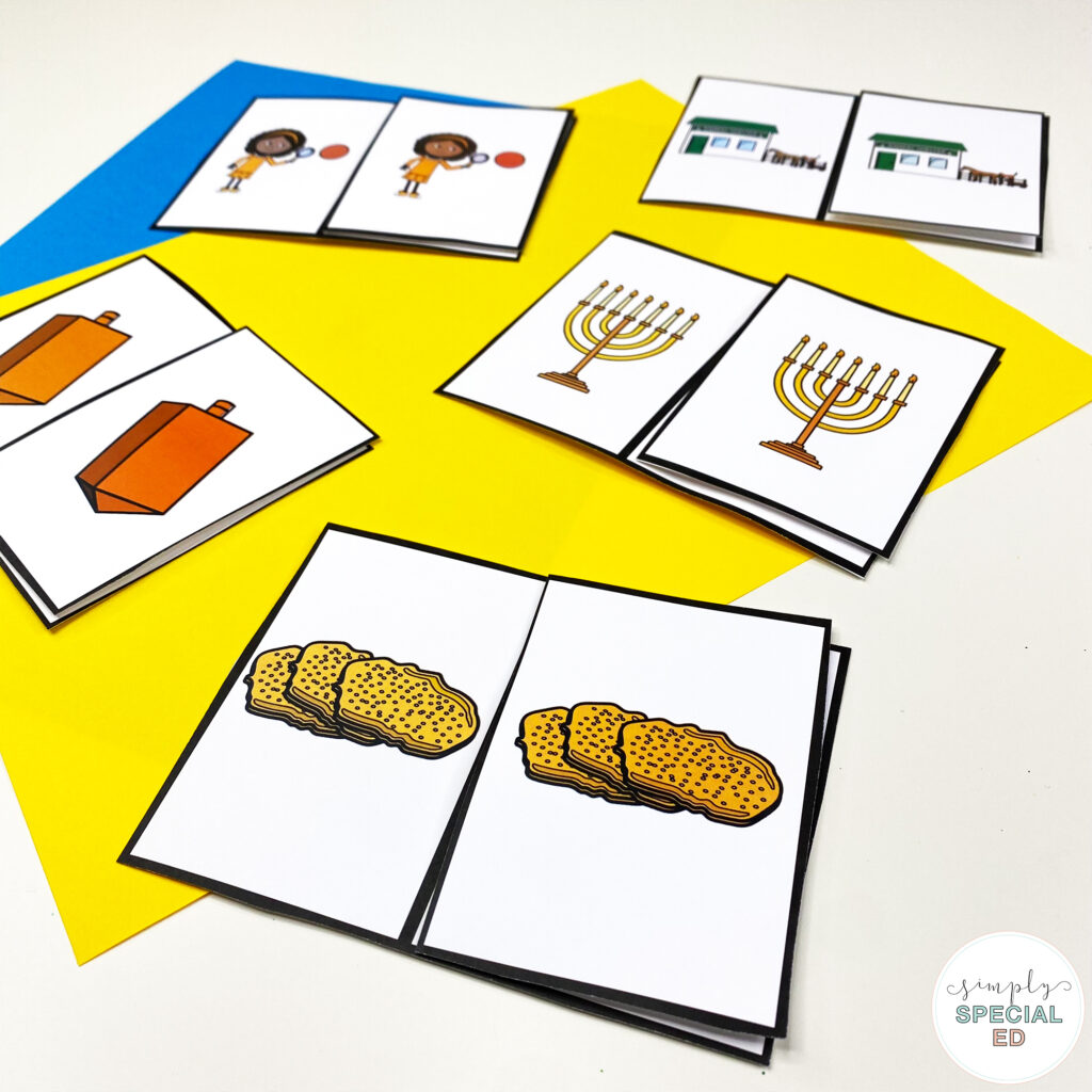 Activities for Latke, the Lucky Dog and introducing Hanukkah food and activities to your special education classroom. 