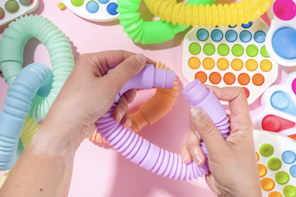 pop tubes and pop it fidgets