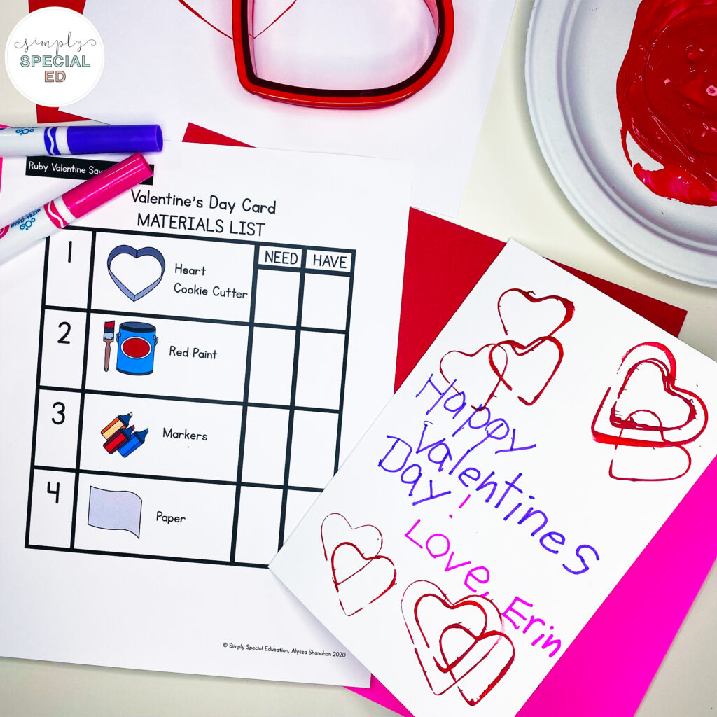 The perfect book activities for Valentine's Day! Ruby Valentine Saves the Day adapted book activities for special education classrooms.