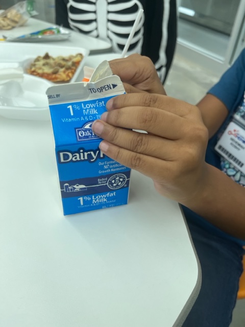 Fine motor- opening milk