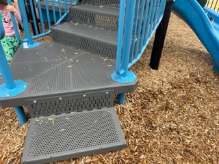 playground steps- used to help track gross motor