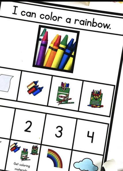 "I can color" play center visual