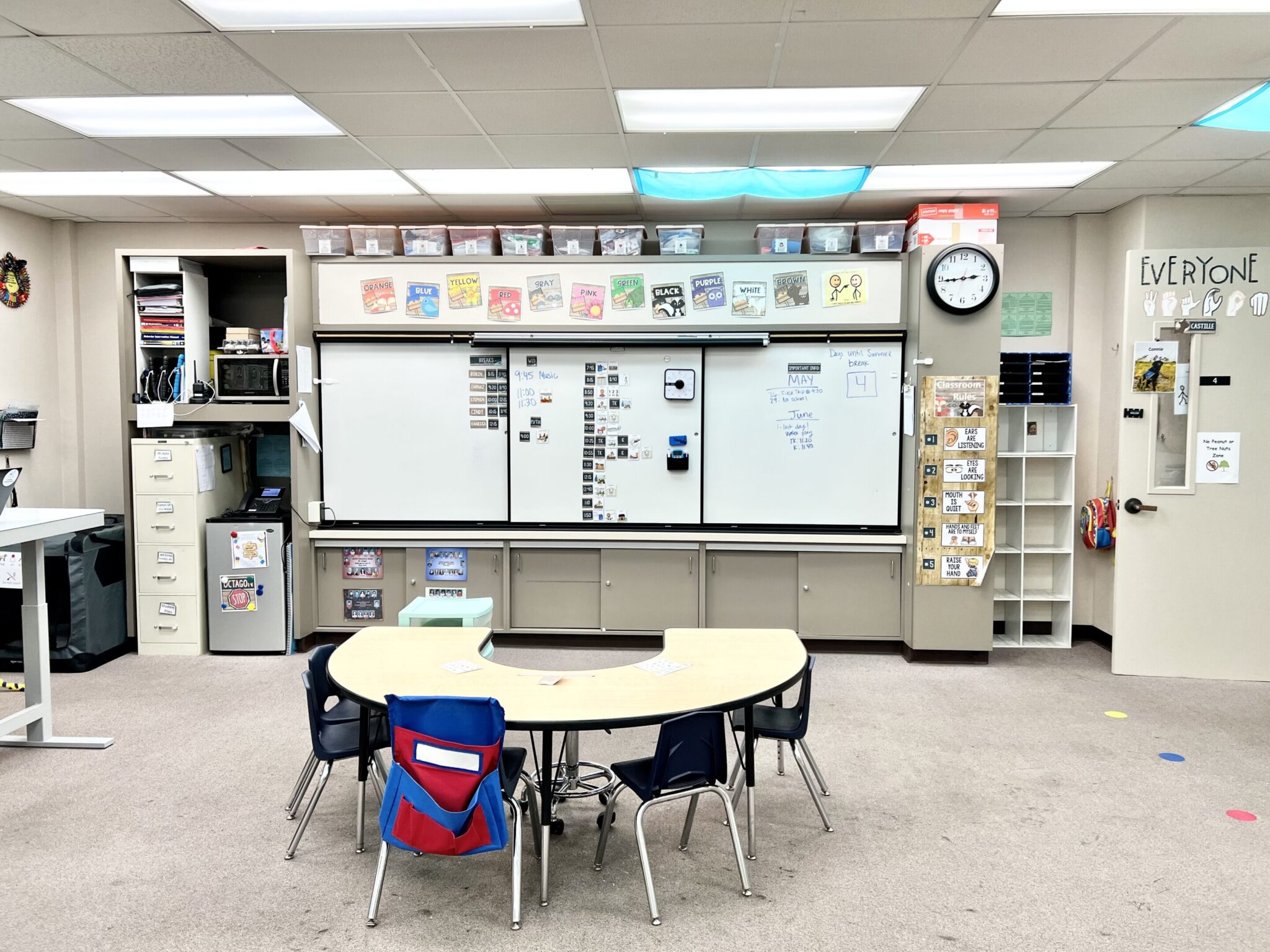 front view of autism classroom
