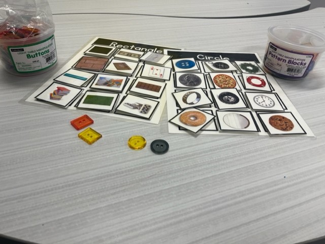 Sorting with velcro activity and objects