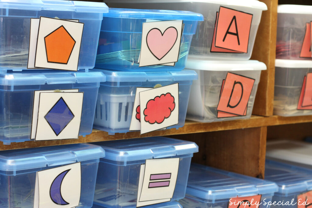 How to organize a task box system for special education that REALLY works! (hint: It's all about the organization!)