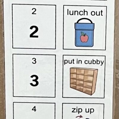 Daily Schedule for Kindergarten Autism Class