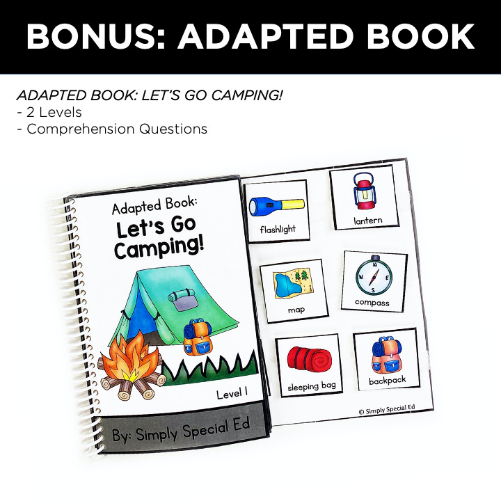 Here is everything you need for the best camping theme and lesson plans in your ESY special education classroom this summer!