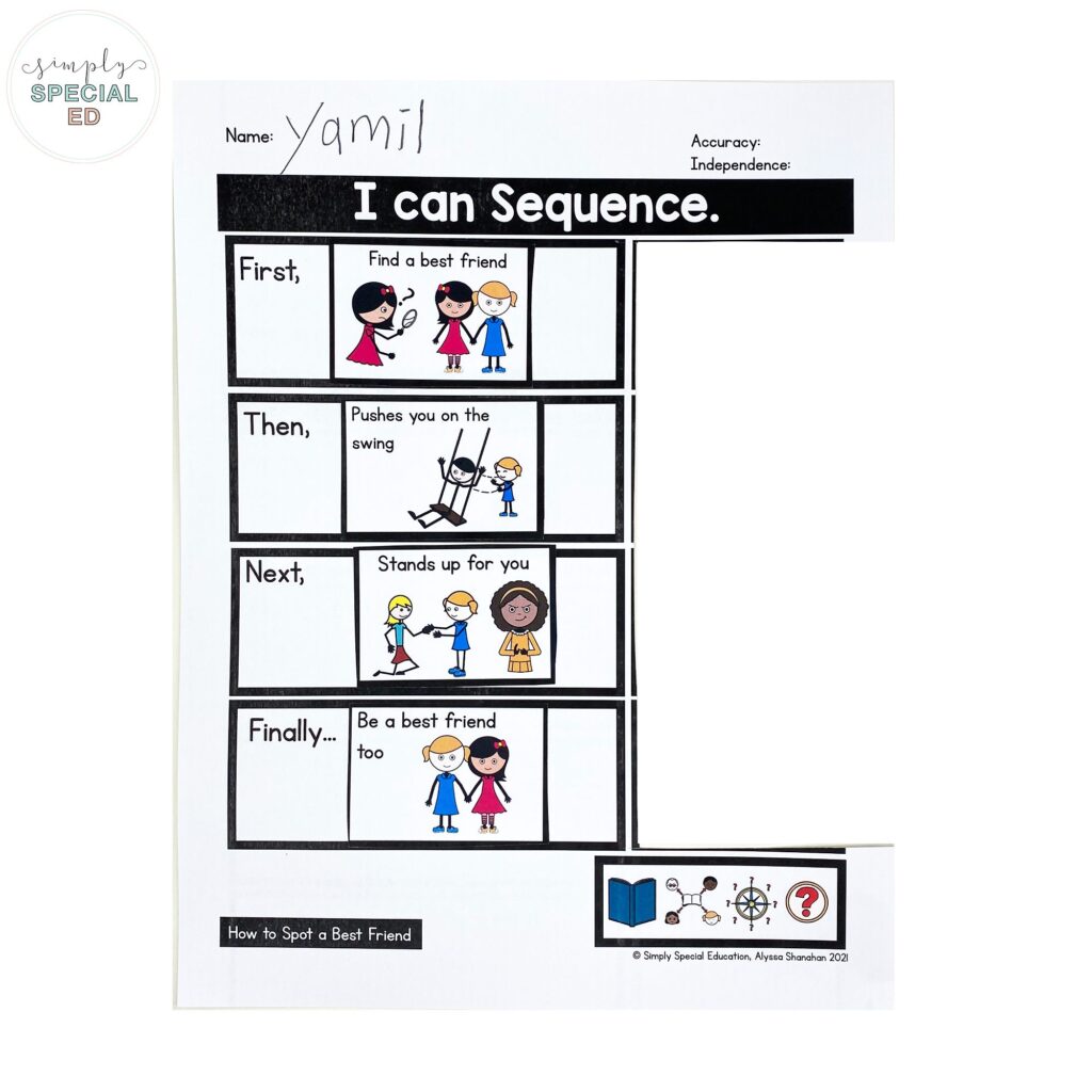 sequencing worksheet