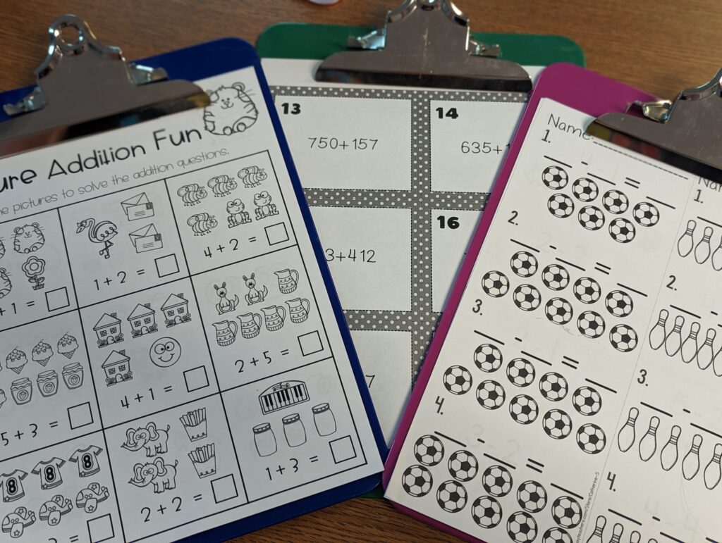 color coded clipboards