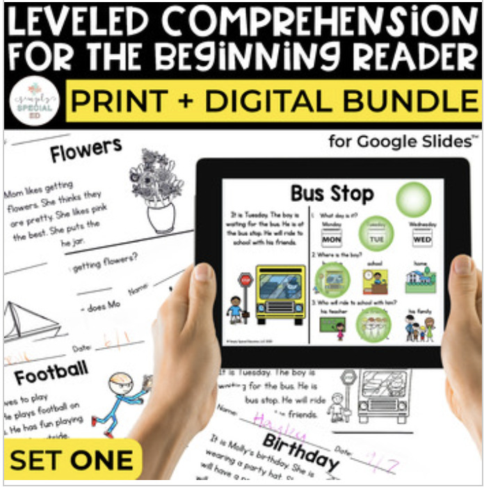 leveled comprehension bundle thumbnail