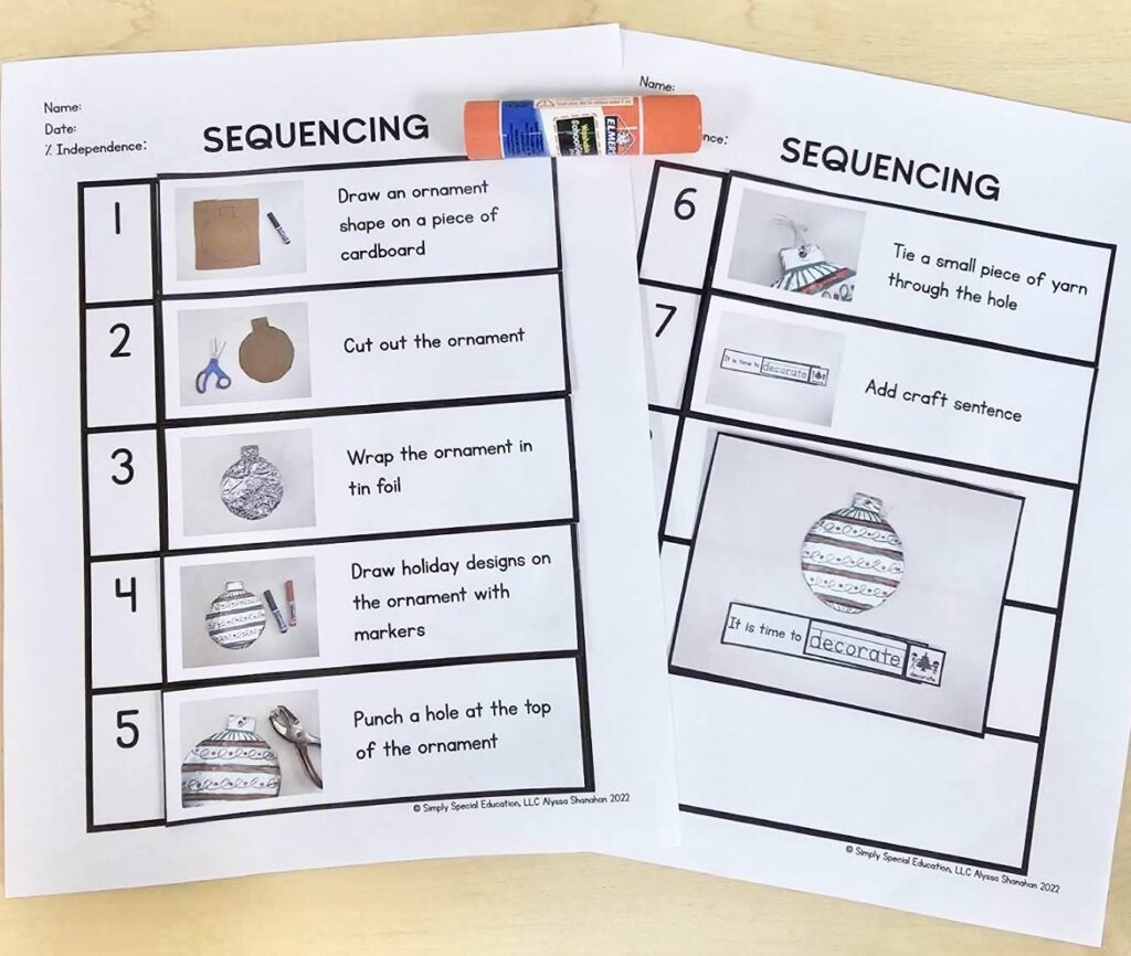 December Visual craft step-by-step directions