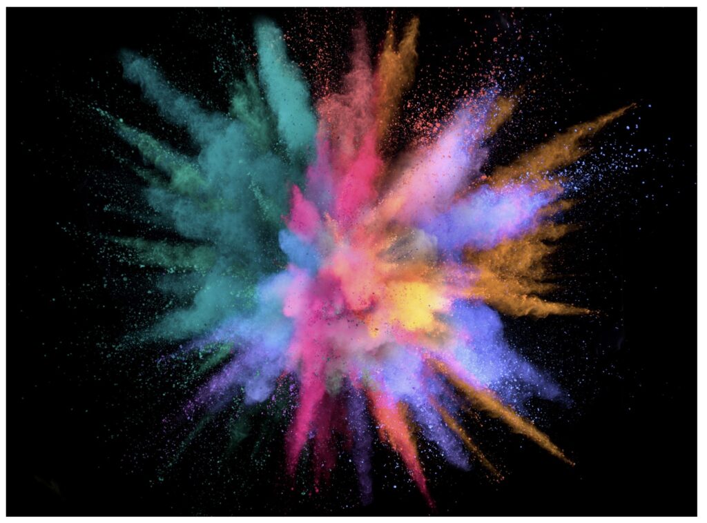 Colorful burst to represent an extinction burst when using the planned ignoring strategy. 