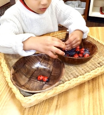 Fine motor/engaging activities promote independent seating