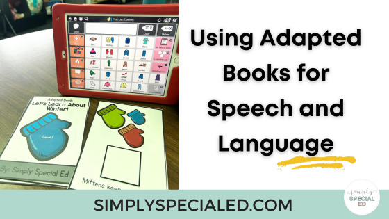 Header for using adapted books for speech and language 