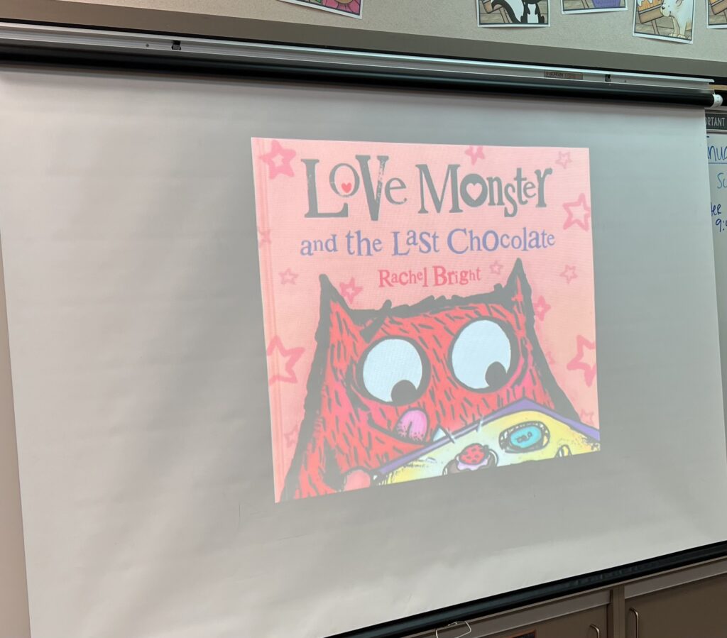 Love Monster and the last Chocolate book read aloud from YouTube.