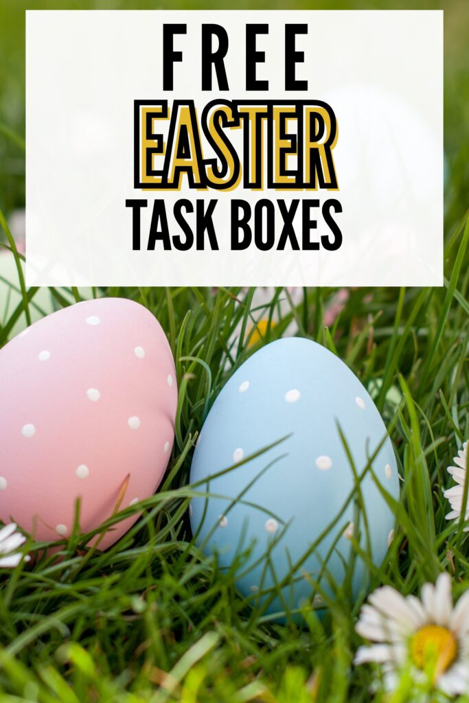 Build independence and increase learning in your special education classroom through these free easter sorting task boxes. 