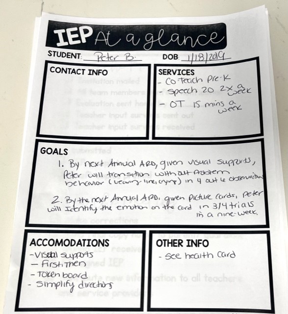 IEP at a glance