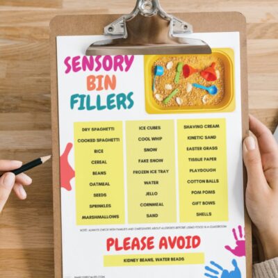 Safe Sensory Bin Fillers