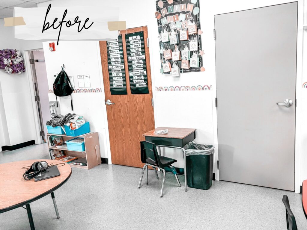 Before: Entry area to classroom.