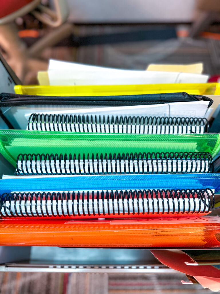 color coded data folders