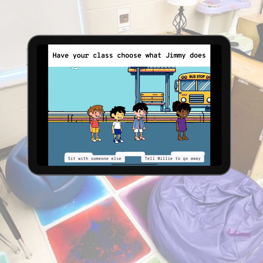 Support social emotional development through a series of games where kids learn about emotions and how to navigate social skills.