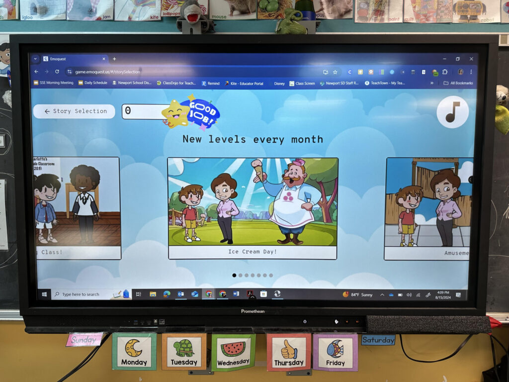 Support social emotional development through a series of games where kids learn about emotions and how to navigate social skills.