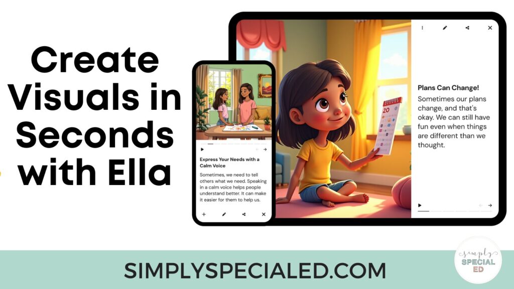 Discover how Ella, an AI powered learning tool, helps special ed teachers create custom visuals, social narratives, and behavior supports.