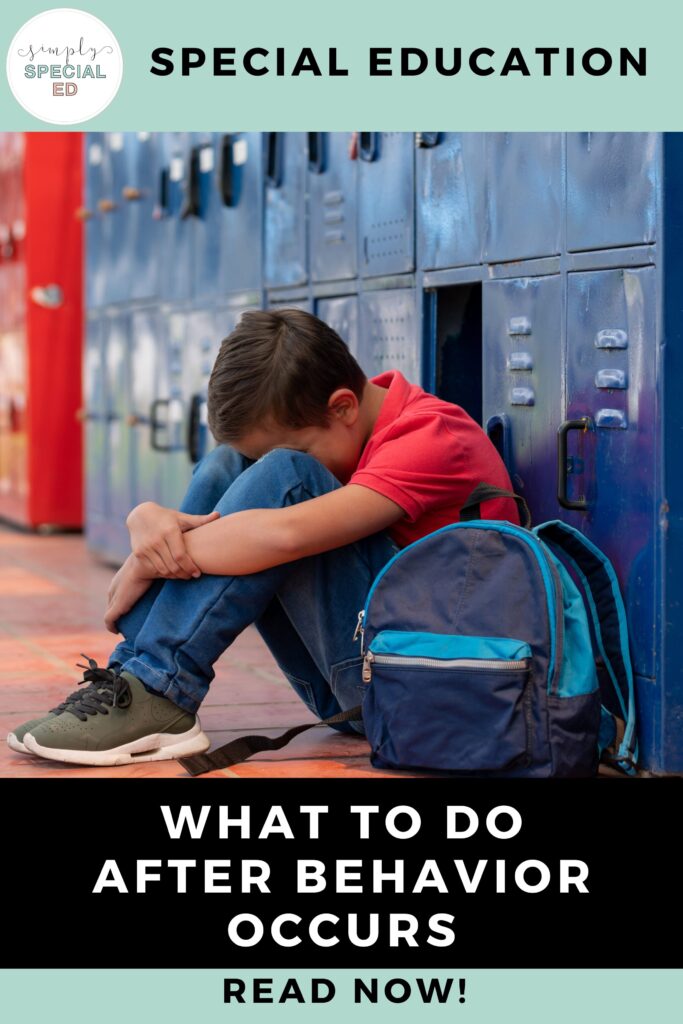 what to do after behavior occurs blog pin
