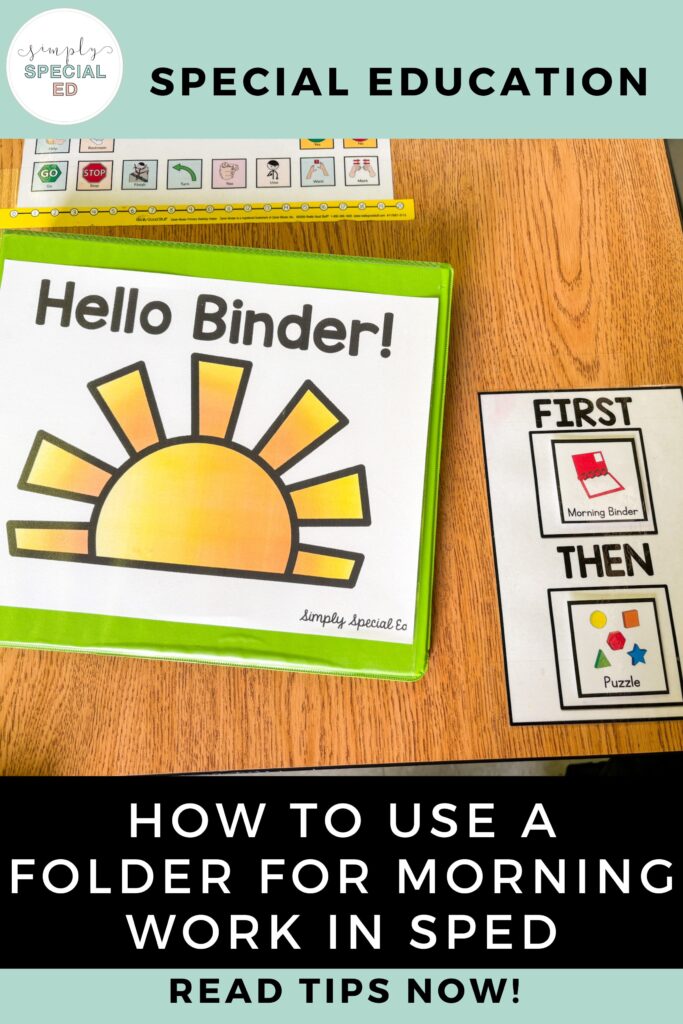 how to use a folder for morning work blog pin