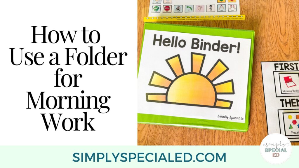 how to use a folder for morning work blog header