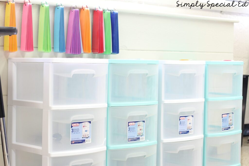 Create defined learning spaces in your special ed classroom using bookcases, desks, and more on a limited budget.