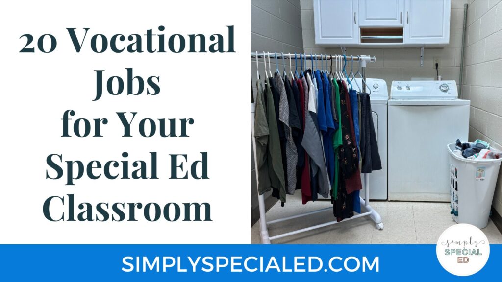 20 Vocational Jobs to add to your special education classroom blog title