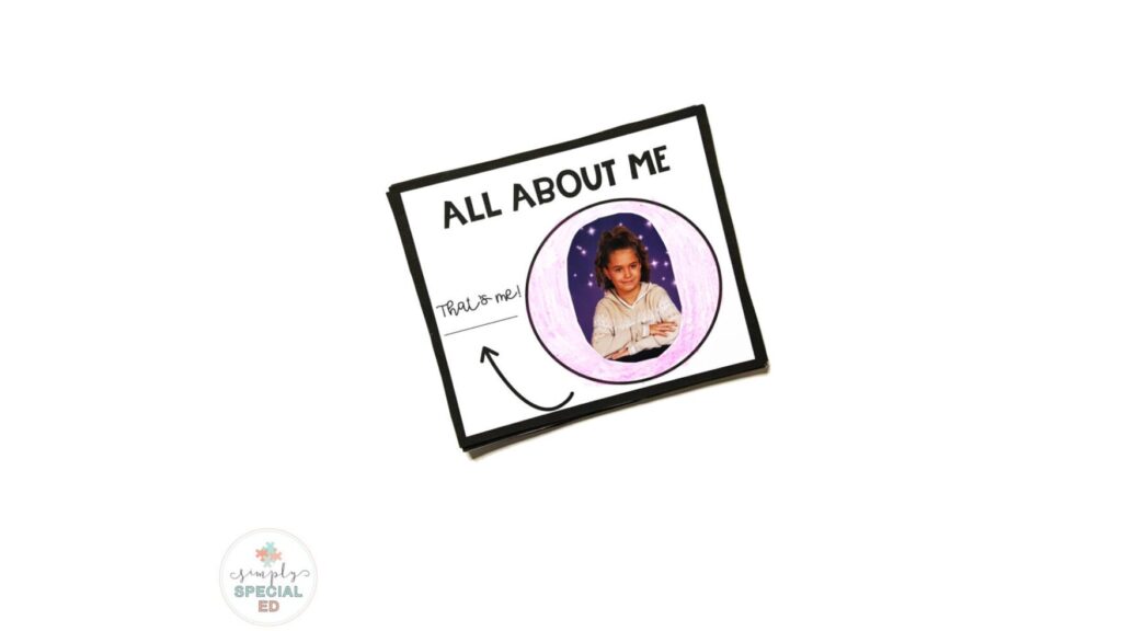 Image showcasing Simply Special Ed's All About Me Book