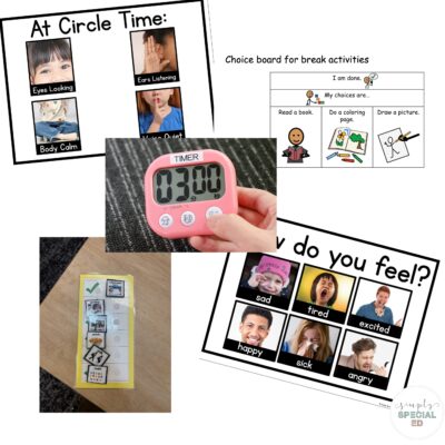  5 Visuals for Preschool Special Education Classrooms on Day 1